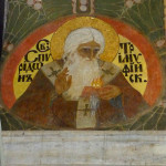 Зображення святого Спиридона Триміфунтського, чудотворця, у стінописі Троїцької надбрамної церкви та церкви Всіх святих Києво-Печерської Лаври