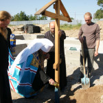 Наместник Лавры заложил капсулу в основание лаврского кладбищенского храма