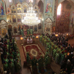 Празднование памяти прп. Ефрема Печерского объединило Лавру и кафедральный собор г. Кривой Рог