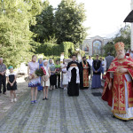 В день памяти небесных покровителей города митрополит Павел молился в Вышгороде