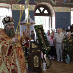 В день памяти небесных покровителей города митрополит Павел молился в Вышгороде