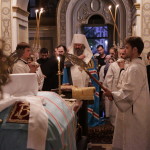 Наместник и братия молились у гроба почившего Священноархимандрита