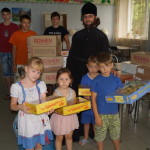 В начале нового учебного года братия Лавры помогла детям из семей переселенцев