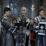 The divine services with carrying and burial of the Shroud were performed in the Lavra