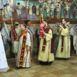 The Tomb of the Most Holy Mother of God in the Church of Her Dormition in Gethsemane: Metropolitan Pavel joined archbishop Dorotheus of Avilon in the service