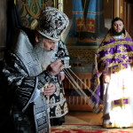 Перед заседанием Священного Синода УПЦ Литургию в Аннозачатиевском храме совершил Митрополит Онуфрий