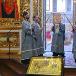 Акафист Успению Пресвятой Богородицы в Великой церкви возглавил митрополит Павел