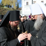 Братия Лавры поздравили Священноначалие с Днем Пасхи