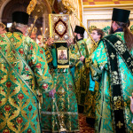UOC Primate took the lead of the Liturgy in the Lavra’s Great Church on the day of his heavenly protector