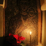 The vicegerent of Lavra led night Liturgy in Far caves