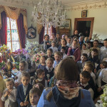 Детский хор поздравил Наместника Лавры в преддверии Пасхи
