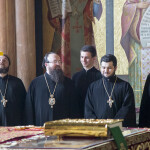 The Holy Archimandrite of the Monastery led the celebrations in the Lavra