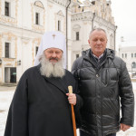 Наместник Лавры освятил крест для башни св. Иоанна Кущника